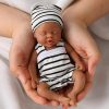 Reborn Baby Doll,7 Inch Silicone Doll Girl Diana, Mini Realistic Newborn Baby Dolls Silicone Full Body with Feeding Accessories-1 3