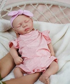 17″ Reborn Baby Dolls, Full Silicone Baby Dolls, Realistic Soft Silicone Newborn Baby Doll, Real Full Body Silicone Reborn Baby Dolls, Not Vinyl Dolls – Mary