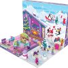 Polly Pocket Advent Calendar with Winter Family Fun Theme & 25 Days of Surprises (34 Total Play Pieces) to Discover: Pocket Family Dolls, Snow Play Vehicles, Toy Treats, Wearable Jewelry & More