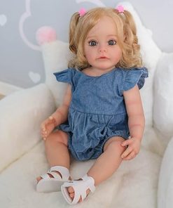 iCradle Real Life Reborn Baby Dolls Girl 22 inch 55 cm Full Body Soft Vinyl Realistic Lifelike Newborn Dolls Toddler Doll Toy for Ages 3+