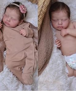 Reborn Baby Dolls – 20 Inch Realistic Newborn Baby Doll Silicone Full Body Vinyl Anatomically Correct Girl Real Life Toy with Toy Accessories Gifts Kids for 3 Years Old