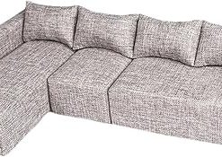 Miniature Sectional Sofa Mini Couch Bed Realistic DIY Accs Photo Props Miniature Furniture Room for 1:6 Doll House DIY Model