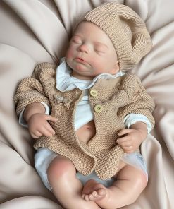 18 inch Full Body Silicone Reborn Dolls Girl Lifelike Baby Doll Soft Sleeping Newborn Doll That Look Like Real Life Babies