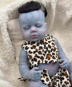 Zero Pam 20 inch Reborn Avatar Baby Dolls Silicone Full Body Boy Lifelike Full Vinyl Sleeping Newborn Baby Dolls Boy Eyes Closed Anatomically Correct Infant Babies Toddler Doll with Accessories