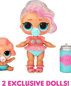 L.O.L. Surprise! Glitter Color Change Pearl Surprise (Turquoise) with 6 Surprises- Exclusive Collectible Doll & Lil Sister, Interactive Playset, Holiday Toy, Great Gift for Kids Ages 4 5 6+ Years Old 2