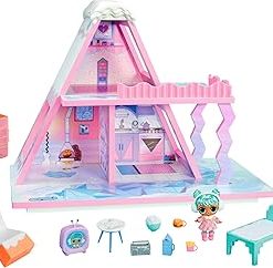 L.O.L. Surprise! Winter Snow Chalet with Tot – Made from Real Wood, More than 15 Surprises, Supplied with an Exclusive Doll, Age 4+