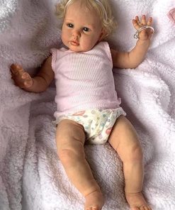 Angelbaby Realistic Baby Dolls 24″ Reborn Toddler Doll Girl Soft & Weighted Body Perfectly Cute Baby Life Like Silicone Newborn Child Alive Doll for Kids