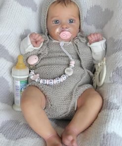 Anano Realistic Reborn Dolls Boy 19 Inch Silicone Reborn Baby Dolls Girl Eyes Open Soft Squishy Life Like Newborn Baby Dolls That Look Real Toddler with Clothes & Accessories 2