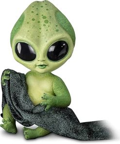 The Ashton-Drake Galleries Lumina Alien Baby Doll, 16 inches, Glow-in-The Dark Vinyl Skin, Poseable with Cosmic Blanket