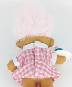 Russ Troll Doll Pink Hair Waitress Maitre d Server Good Luck Bingo Figure 5 inch, Orange 2