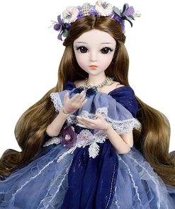 1/3 BJD Doll Ball Mechanical Jointed Doll 24in Princess SD Doll with Makeup + Full Accessories (Luna)