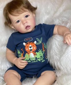 Zero Pam Real Life Reborn Baby Dolls Full Body Silicone Soft 20 Inch Realistic Baby Dolls That Look Real Reborn Toddler Life Like Newborn Baby Boy Doll with Blue Eyes Washable