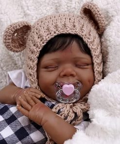 JIZHI 20-Inch Lifelike Reborn Baby Doll – Soft Full Body Realistic Newborn Sleeping Girl with Feeding Kit & Gift Box for Kids 3-7 Years Old