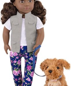 Our Generation by Battat- Malia 18″ Posable Fashion Doll with Poodle – for Age 3 Years & Up
