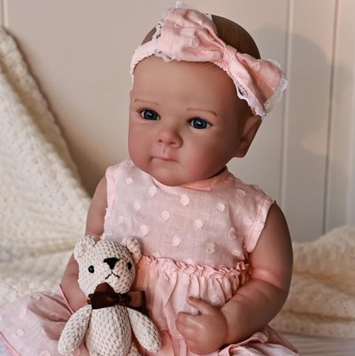 Pinky Lifelike Reborn Baby Dolls 19Inch 48CM Realistic Newborn Baby Dolls Soft Vinyl Girl Anatomically Correct Real Look Baby Doll Toy for Kids Age 3 + - Image 2