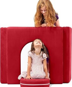 Jaxx Zipline Playscape Imaginative Furniture Playset for Creative Kids, Castle Gate Accessory Only, Cherry