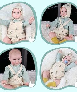 ROERHE Realistic Reborn Baby Dolls Boy 23 Inch Lifelike Newborn Vinyl Baby Dolls That Look Real Cloth Body Doll Accessories 2