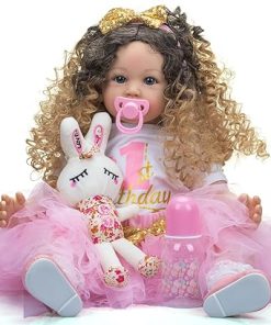 Lifelike Toddler Reborn Doll Girl 24 Inch Realistic Reborn Baby Dolls Soft Silicone Vinyl with Doll Accessories for Girls Boys Birthday Gift