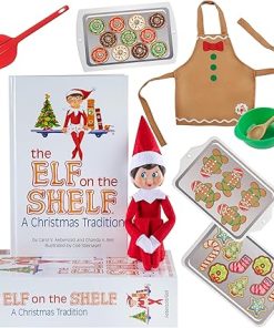 The Elf on the Shelf – Girl Elf Giftset with Itty Bitty Baker Set -7 Piece Culinary Elf Pack and Girl Character – Elf Bake Christmas Cookies for Santa This Christmas Eve – A Christmas Tradition