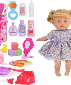 23 Pack Baby Doll Accessories Set+12″ Baby Doll 2