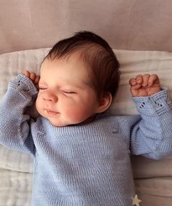 Anano Lifelike Reborn Baby Dolls Sleeping 18 Inch Real Baby Dolls That Look Real Feeling Realistic-Newborn Baby Dolls Adorable Smiling Silicone Baby Dolls for Toddlers Age 3+ 2