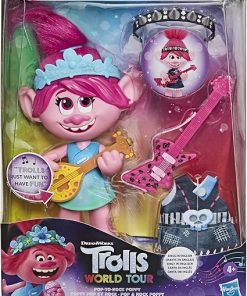 Trolls DreamWorks World Tour Pop-to-Rock Poppy Singing Doll with 2 Different Looks and Sounds, Toy Sings Trolls Just Want to Have Fun (English) 2