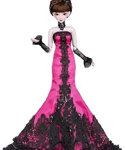 Official BDJ Fashion Doll Cartoon Figures with Height 18” &19 Movable Rotatable Joints Glamorous Outfits, Fabulous Accessories – Great Gift for Kids Ages 3+