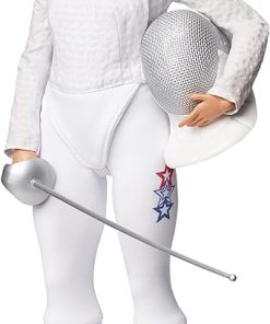 Barbie Ibtihaj Muhammad Doll with Fencing Uniform, Hijab, Sabre and Mask