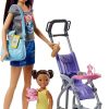Barbie Skipper Babysitters Stroller Playset, Multicolor