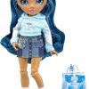 Rainbow High Jr High Skyler Bradshaw – 9-inch Blue Fashion Doll with Doll Accessories- Open and Closes Backpack, Great Gift for Kids 6-12 Years Old and Collectors