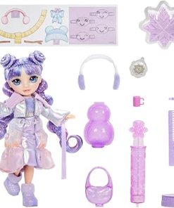 RAINBOW HIGH Winter Wonderland – Purple (Purple) – 28 cm Dummy Doll with Magic Snow, Comes with a Snowman, Suitable for Ages 4-12 and Collectors 2
