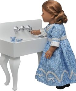 The Queen’s Treasures 18 Inch Doll Furniture, Farmhouse Sink for Doll Kitchens Featuring Moving Knobs, Compatible with American Girl Kitchen Furniture 2