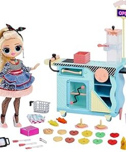 L.O.L. Surprise! OMG to-Go Diner Playset with 45+ Surprises- Miss Sundae Exclusive Fashion Doll with Color Change Features Including Accessories, Holiday Toy , Great Gift for Kids Ages 4 5 6+ Years