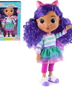 Gabby’s Dollhouse, Sing & Celebrate Gabby Girl Doll, 33-Centimetres Tall with Sound Effects and Reversible Cat Ears, Kids’ Toys for Girls and Boys Aged 3+