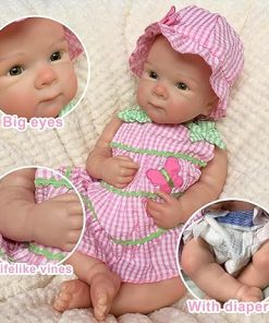 OtardDolls 18 Inch Silicone Baby Doll Realistic Newborn Doll, Soft Full Body Silicone Reborn Baby Girl Dolls Handmade Real Looking Doll Pack Set 2