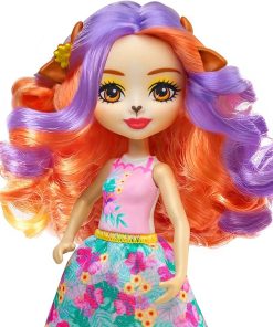 Golita Family Goat Sunshine Beach Doll and 3 Goats Hairdressing Toy with Coloured Dresses, HXC00 2