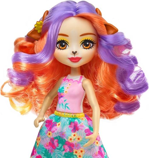 Golita Family Goat Sunshine Beach Doll and 3 Goats Hairdressing Toy with Coloured Dresses, HXC00 - Image 2