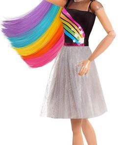 Barbie 28 Inch Best Fashion Friend Rainbow Doll, Blonde Hair with Rainbow Highlights