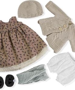 Handmade Waldorf Doll Clothes 12 inch Clothing Set with Pretty Box Girl Christmas Birthday Present-Kaida’s Clothes Accessories