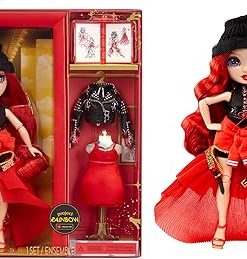 Rainbow High Fantastic Fashion Ruby Anderson – Red 11” Fashion Doll and Playset with 2 Complete Doll Outfits, and Fashion Play Accessories, Great Gift for Kids 4-12 Years Old