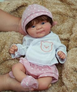 14″ Reborn Baby Dolls, Full Silicone Baby Dolls, Realistic Soft Silicone Newborn Baby Doll, Real Full Body Silicone Reborn Baby Dolls with Feeding Accessories（Girl）