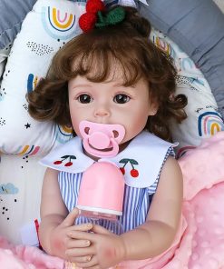 Lifelike Reborn Baby Dolls 18 Inch Realistic Newborn Girl Doll with Clother & Accessories Best Birthday Set for Girls Age 3+ 2
