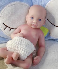 NEFSO 10.2 inch Realistic Full Silicone Baby Doll,Lifelike Reborn Baby Dolls, Toy, and Collectible.Bold Girl 014
