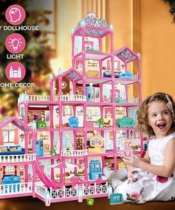 Dolls House For Girls, 6-Story 23 Rooms Huge Doll House, Plays House Toys Accessories And Furniture, Outdoor Girls Play Set, Princess Dollhouse 2024 Christmas Toy, Easy Assembly Ideal For Kid 2