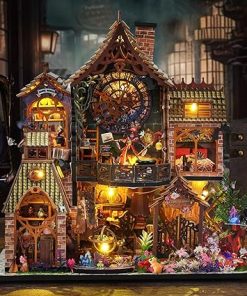 DIY Miniature Dollhouse 1:24 Scale 3D Wooden Dollhouse Making Kit with LED Light and Furniture – Handmade Miniature House Kit – Educational Wooden Model Building Set for Kids and Adults