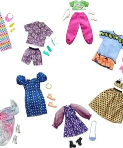Barbie Fashion Multipack with Clothes & Accessories for 8 Complete Outfits, 25+ Pieces Sized for Fashion Dolls Include 8 Looks, 8 Pairs of Shoes & 8 Accessories