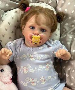 Realistic Reborn Baby Doll Jocy, 19-Inch Lifelike Newborn Girl with Hand-Painted Details, Cute Lifelike Soft Weighted Body and Toy Accessories, Suitable for Kids Age 3+.