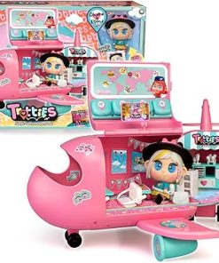 Chiara Airplane, Pink Toy Airplane and Mini Doll, 20 Accessories, Stickers and Various Spaces and Game Modes, from 3 Years, Famous (TFT12000)