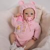19 Inch Cute Reborn Baby Doll Boy Lifelike Waterproof Newborn Real Life Baby Doll That Look Real Silicone Full Body Alive Sleeping Anatomically Correct Toys with Accessories (Green-boy) 3