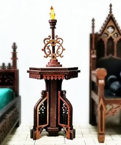 Dollhouse Gothic COFFEE TABLE – Exclusive Gothic Dollhouse furniture – Laser cut wood – Gothic decor 1:12 2